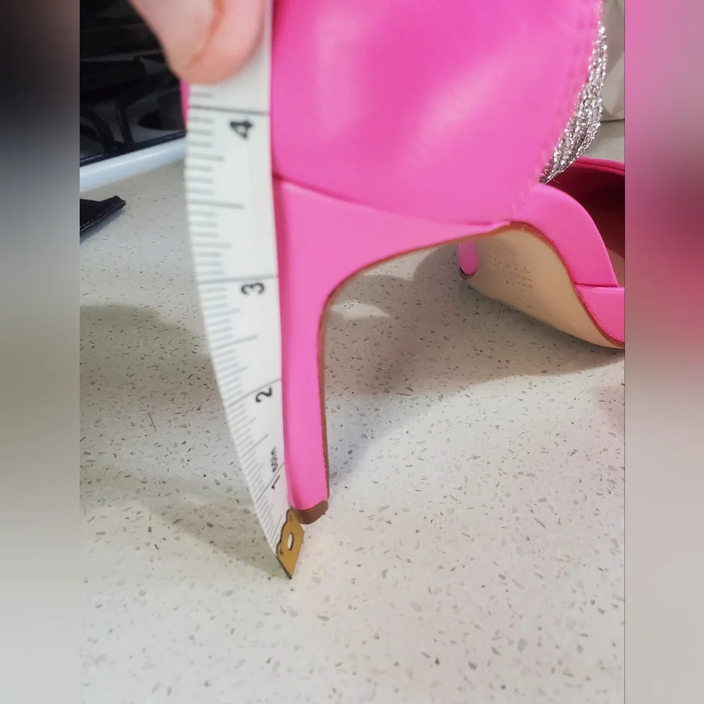 Schutz Elegant Pink Ankle Strap Heels Size 7.5 - Picture 4 of 9